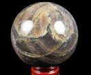 Polished Black Moonstone Sphere - Madagascar #78946-1